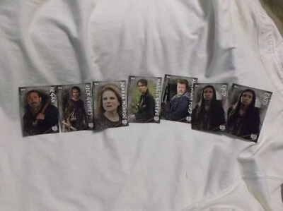 Walking Dead Season 6 CHARACTER Trading Cards. 7 Cards. C-1,6,11,16,17,17,20 NM+ - Image 1 of 4