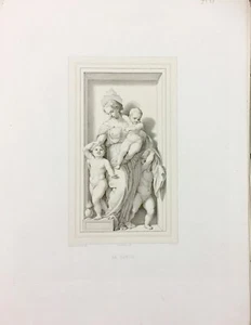 1864 LA CARITA' ANDREA DEL SARTO INCISORE LIVY - Imagen 1 de 1