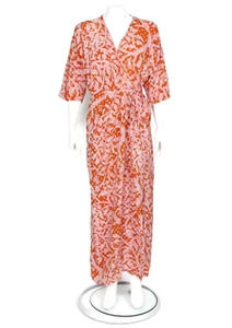 OSEI DURO Letsa Wrap Dress In Hedera Burnt Orange Pink Maxi sz Small /880 - Picture 1 of 7