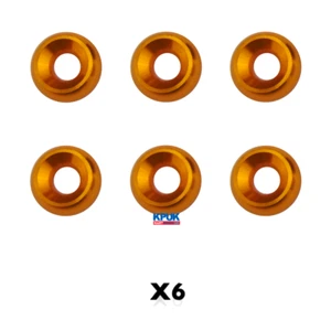 Kart Pack of Six M8 x 21mm CSK Countersunk Washer GOLD Brand New Karting - Picture 1 of 2