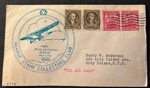 1st Anniversary of AM 33, Monroe, LA cancel, 7/1/1932, American Airlines logo - Picture 1 of 1