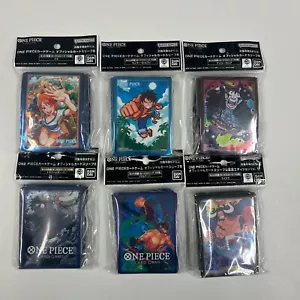 One Piece Card Game Japanese Official Bandai Deck Card Protector Sleeves Sealed - Foto 1 di 12