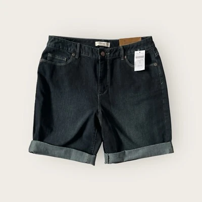Bermuda jeans Coldwater Creek ajuste natural premium algemada tamanho 8 - Imagem 1 de 4