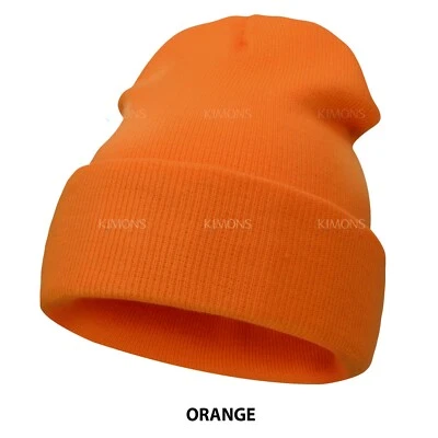 Твердый манжеты Beanie шляпа простоя трикотажа зимняя шапка громоздкий skully лыж теплый мужчин женщин CF - Изображение 1 из 4