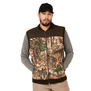 Wrangler ATG All-Terrain Realtree Camo Fleece Zip-Front Bomber Vest Men's 2X - Picture 1 of 5