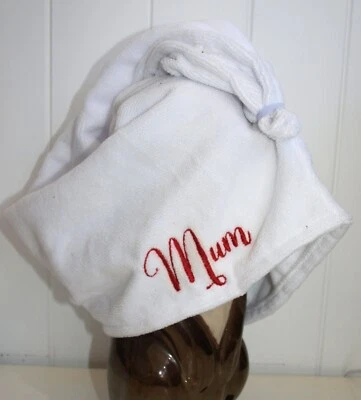 Personalised fast dry mircofibre hair wrap / towel  - Gift - 1st name Free - image 1 of 4