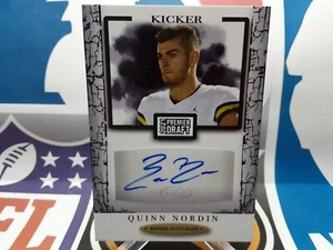 🏈2021 Sage Premier Draft Black Auto Quinn Nordin #A52 - Picture 1 of 2