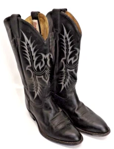 Botas occidentales Tony Lama Style 2993 de cuero negro - para hombre talla 9 EE - Imagen 1 de 19