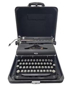 Vintage Royal Aristocrat tragbare Schreibmaschine Modell B mit tragbarem Etui - Bild 1 von 7