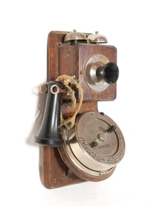 C. 1910 sofá automático * inusual teléfono de pared temprano con marcación automática * Boston - Imagen 1 de 12