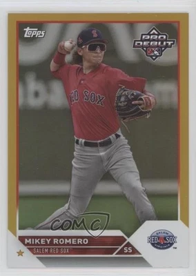 2023 Topps Pro Debut Gold Foil /50 Mikey Romero #PD-45 - Image 1 of 2