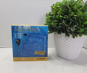 Aqua-Tech EZ-Change No.1 Aquarium Filter Cartridge 5-15 Power 3 Pack 💦 NEW - Picture 1 of 6