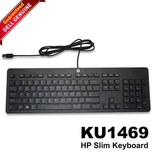 HP Business Slim USB Keyboard Black SK2120 KU1469 Wired QWERTY 803181-001 - Picture 1 of 7