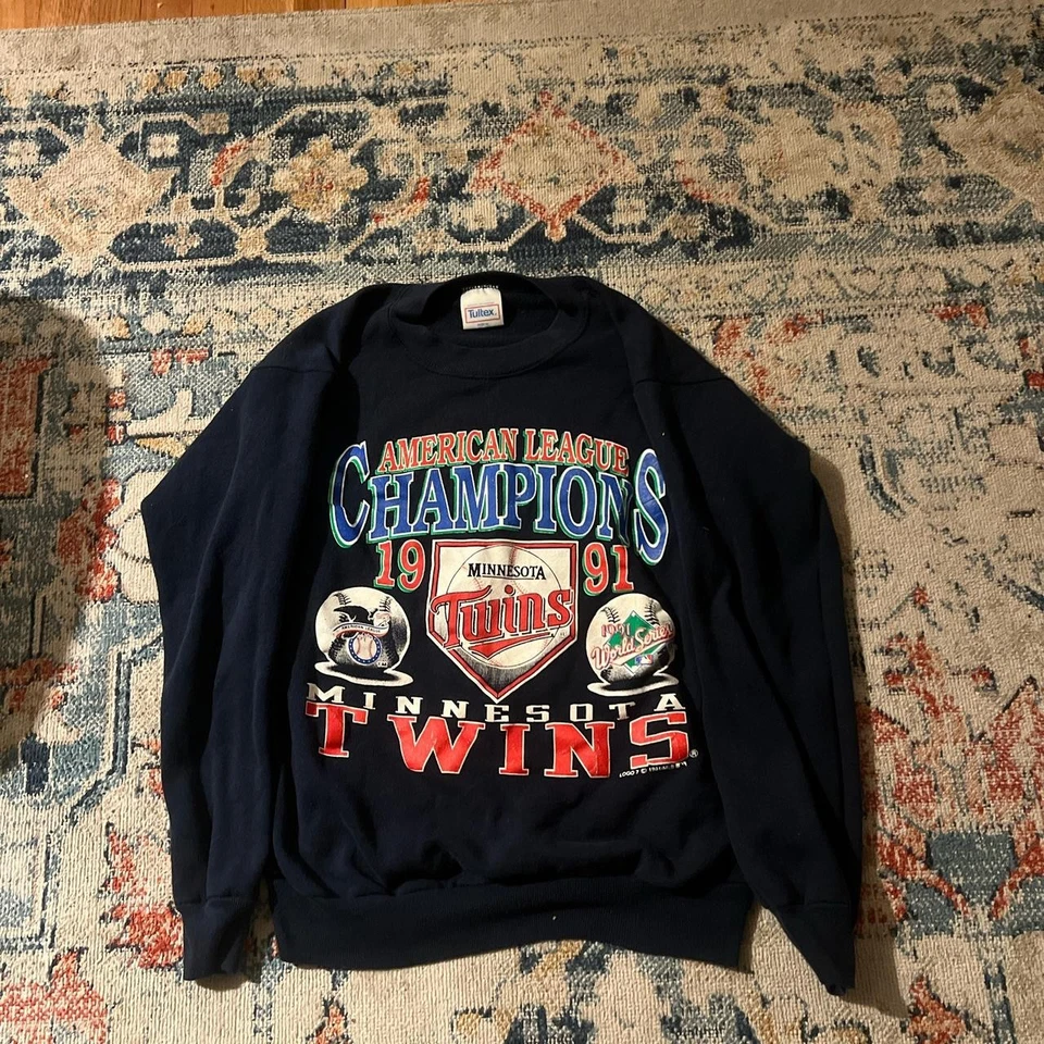 1991 Minnesota Twins American League Champions crewneck sweatshirt VK06061 - Image 1 of 1
