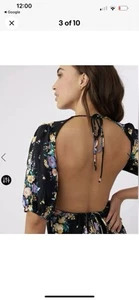 #5971. O'Neill Floral Midi Open Back High/Low Dress. Size Medium. NWT - Picture 1 of 11