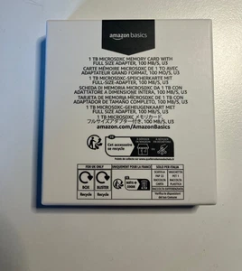 Basics Carte Mémoire MicroSDXC avec Adaptateur Pleine Taille, A2, U3, 1To, Noir - Photo 1 sur 1