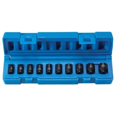 Grey Pneumatic 9710, 1/4" Drive Standard Socket Set, 6-Point, 10 Pieces - Image 1 of 4