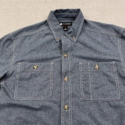 Alaskan Hardgear Bush Pilot Shirt Mens Large Blue Button Down Duluth 74265 - Image 1 of 4
