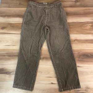 Woolrich Mens Corduroy Pants 36 x 32 Dark Shale Green Wide Wale - Picture 1 of 9