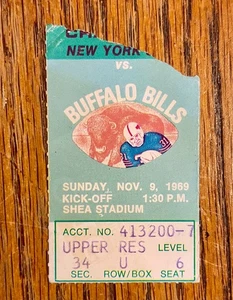 Biglietto 1969 NY Jets Buffalo Bills OJ Simpson Joe Namath allo stadio Shea 11/9/69 - Foto 1 di 2