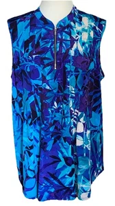 COCOMO DAMEN TUNIKA STRICK ÄRMELLOS GEBLÜMT TOP 1/4 REISSVERSCHLUSS GR XL GEBRAUCHT, IN EINWANDFREIEM ZUSTAND - Bild 1 von 3