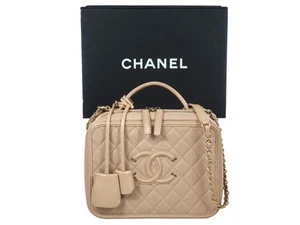 Chanel CC Filigree Matelasse Vanity Shoulder Bag Beige - Picture 1 of 5