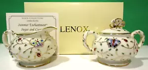 LENOX SUMMER ENCHANTMENT SAHNEKÄNNCHEN und ZUCKERDOSE - Parvaneh Holloway - NEU im Karton - Bild 1 von 13
