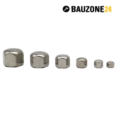 Hutmutter DIN 917 NIEDRIGE FORM Edelstahl A2 rostfrei Sechskant flach M4 - M24 - Bild 1 von 4