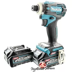 Makita GDT01 XGT 40V MAX Brushless Li-Ion 4‑Speed Impact Driver 2.5 Ah Batteries - Picture 1 of 8