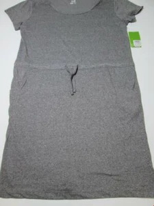 NWT Alpine Design Womens Size XL T-Shirt Dress Gray Short Sleeve Round Neck Tie - Picture 1 of 8