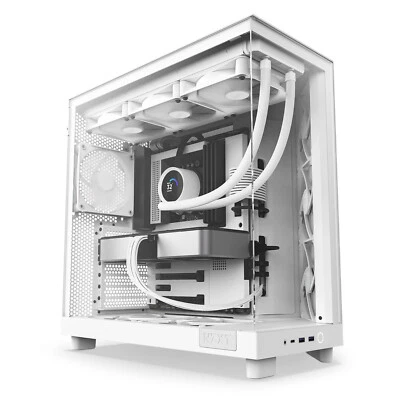 NZXT H6 Flow - Mid-Tower Airflow Gaming Gehäuse Weiß Glasfenster - Bild 1 von 4