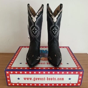 GO WEST STIEFEL RIPORTO SCHWARZ PYTHONNÄHTE GRÖSSE 7,5 - Bild 1 von 20