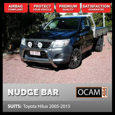 Nudge Bar For Toyota Hilux N70 2005-15 Grille Guard Airbag Compliant - image 1 of 4