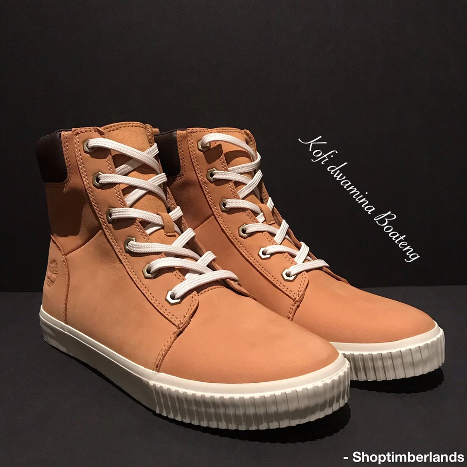 Timberland Women's Skyla Bay 6 Inch Wheat Nubuck Sneaker BOOTS A2c3s Size 9