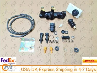 For Willys Jeep CJ Brake Upgrade Master Cylinder Assy 2 Piston +Complete Kit - Image 1 of 4