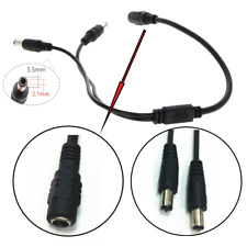 2Pcs 1.3ft 5.5*2.1mm DC Power Cable 1*Female to 2*Male CCTV Camera Power Adapter