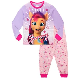 My Little Pony Pyjamas Kids Girls 3 4 5 6 7 8 9 10 11 12 Years PJs Purple Lilac - Picture 1 of 5