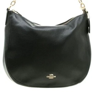 Coach 31399 Cuero Guijarro Elle Hobo, IM/Negro - Imagen 1 de 5