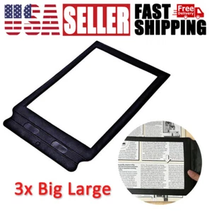Full Page Magnifier Sheet 3x Big Large Magnifying Glass Reading Book Aid Lens - Picture 1 of 5