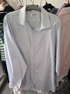 T,M.Lewin Shirt 19 48cms blue/white