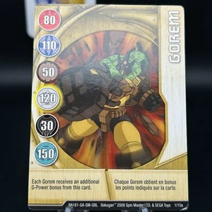 Tarjeta de puerta metálica Bakugan GOREM DORADA 2008 BA181-GA-SM-GBL 1/15a - Imagen 1 de 7