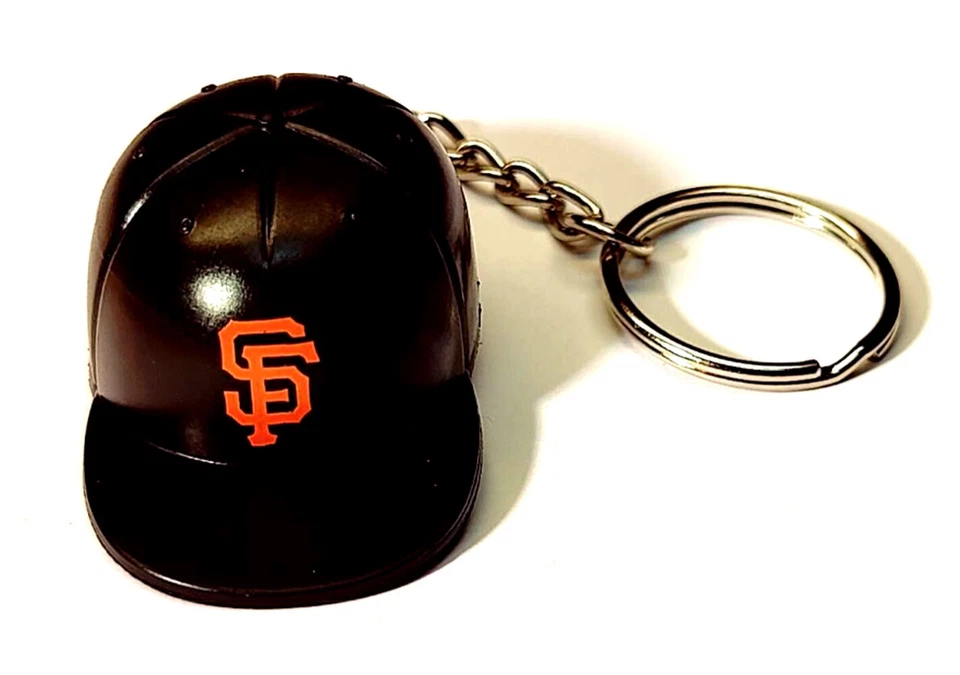 SAN FRANCISCO GIANTS MLB KEYCHAIN PULL CAP HAT 2" LONG PLASTIC LICENSED BASEBALL - Image 1 of 1