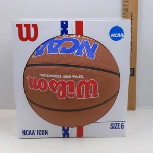 Baloncesto Wilson NCAA Icon talla 6 interior exterior tecnología de agarre total marrón  - Imagen 1 de 5