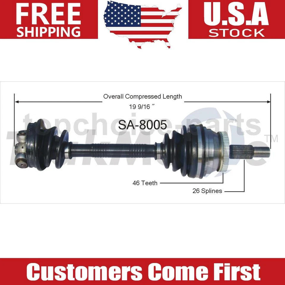 Eje CV delantero derecho original para Saab 9000 2,3 L transmisión automática transmisión manual 1992 Foto 1 de 1