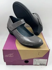 Dansko Bess Women's Mary Jane Pumps 10.5-11 Gray Leather Casual Shoes 3701940200 - Picture 1 of 11