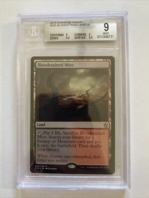Bloodstained Mire Khans Of Tarkir Rare MTG Beckett Graded BGS 9 Mint - Image 1 of 2