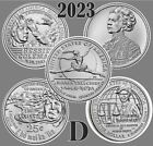 💰 2023 D American Women Quarters - Full Set 2023 of 5 coins - Unc - Us Mint