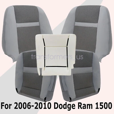 Cubierta de asiento de tela y cojín de espuma para 06-10 Dodge Ram 2500 delantero inferior y trasero Foto 1 de 4