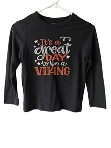 Wonder Nation Girl Shirt, M/8, schwarz orange silber It’s Great Day To Be A Viking - Bild 1 von 5