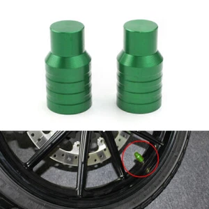 Aluminum Wheel Air Tire Valve Stem Caps Covers For Motorcycle Car Truck Green - Picture 1 of 7